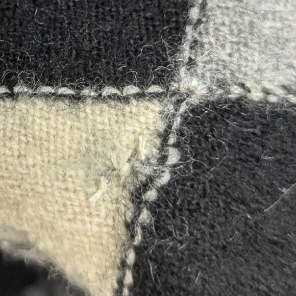 *FLAW Brooks Brothers 346 Argyle Sweater Black/Gray/Cream *M XS 100% Merino Wool - Picture 9 of 11